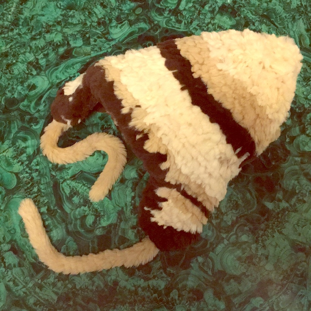 knitted mink winter hat